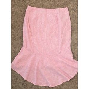 NY&CO Pink Linen Asymmetrical Skirt